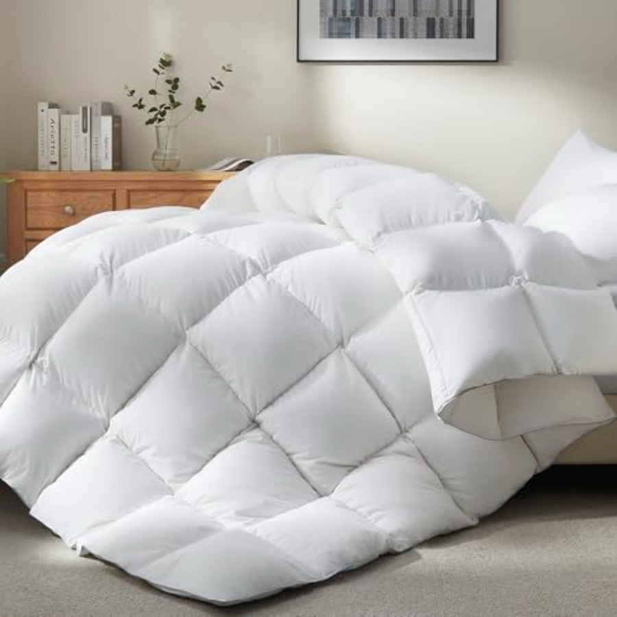 Duvet Insert White - Goose Feather Down Fiber Comforter Size