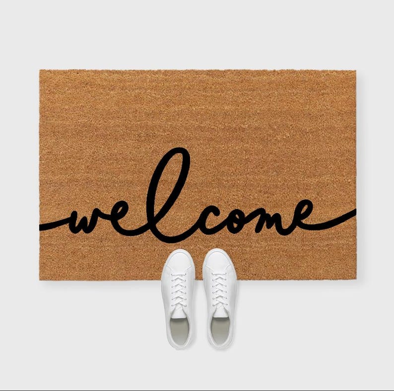 Home Textiles Company - Welcome Doormat Custom Personalized Name Add