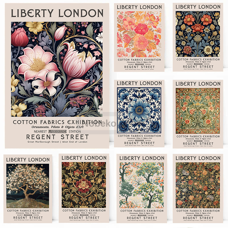 Home Textiles London - William Morris Exhibition Poster Liberty London