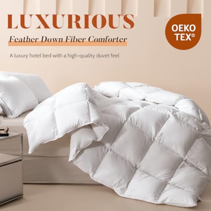 King Size Feather Down Fiber C - Duvet Insert White review and price