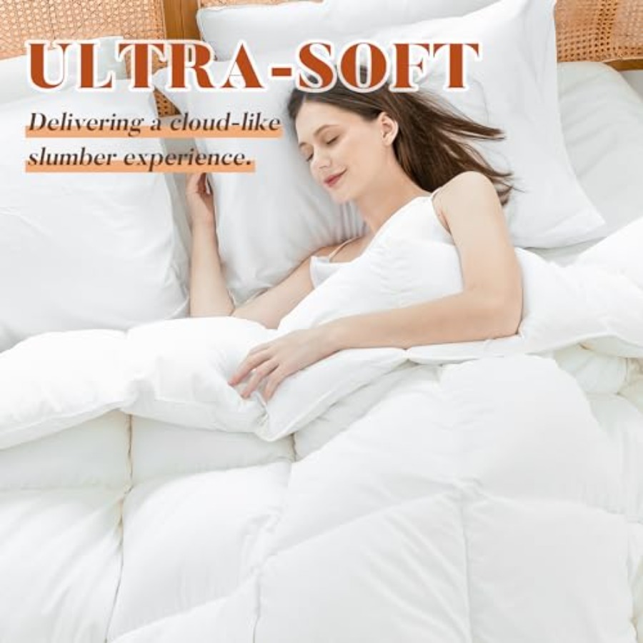 King Size Feather Down Fiber C - Duvet Insert White review and price