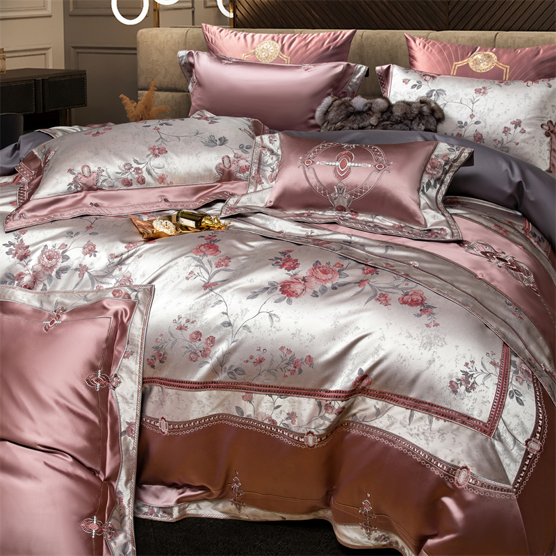 Chic Rose Flowers Jacquard Sat - Home Textiles Luxury review and price