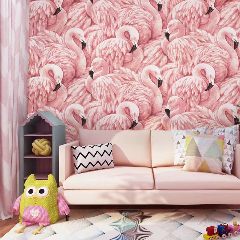 Nordic Ins Pink Flamingo Wallp - Home Textiles Store review and price