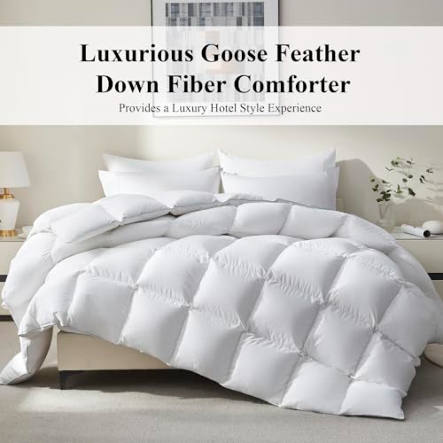Goose Feather Down Fiber Comfo - Duvet Insert White review and price