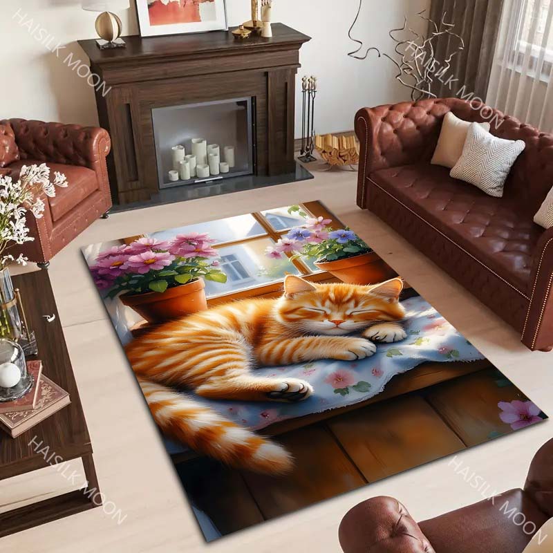 Orange Cat in The Afternoon Pa - Home Textiles Luxury review and price