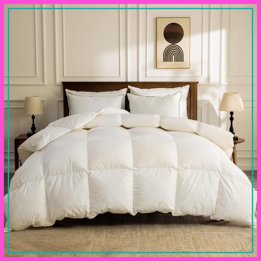 Organic Feather Down Comforter - Duvet Insert White review and price