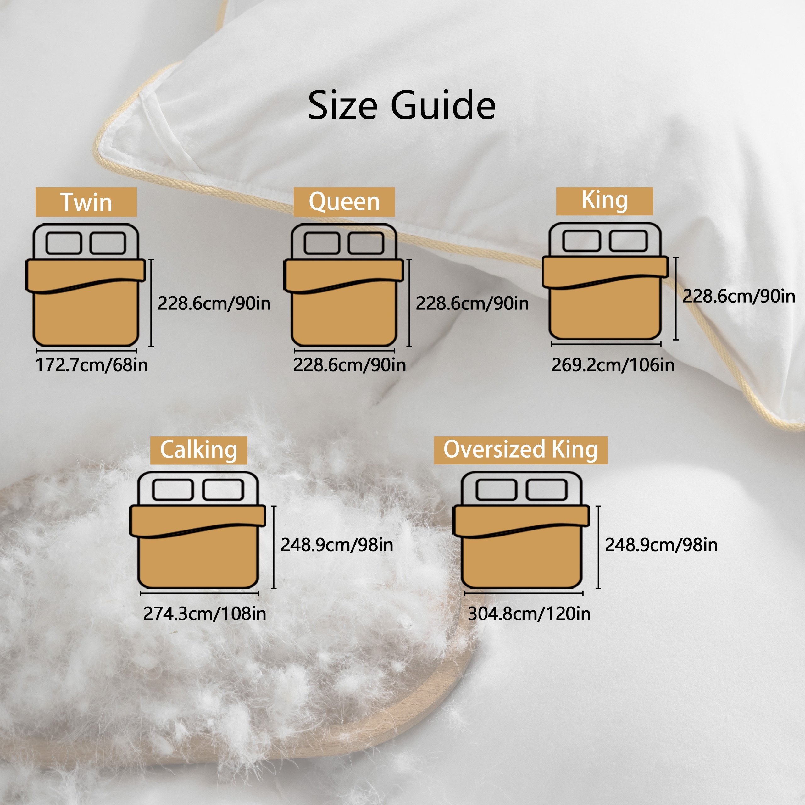 usLuxurious Goose Down Comfort - Duvet Insert White review and price