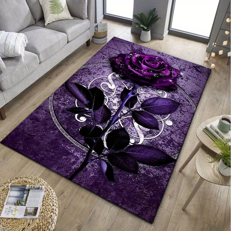 Purple Leaf Rug for Elegant Of - Home Textiles Luxury review and price