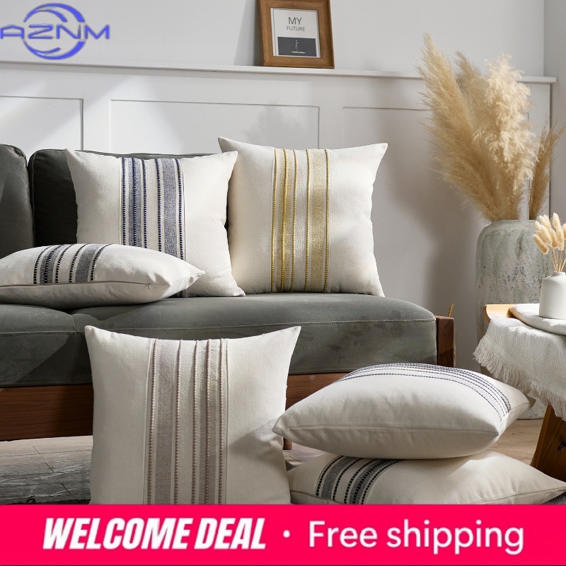 Nordic modern simple yarn-dyed - Home Textiles Luxury review and price