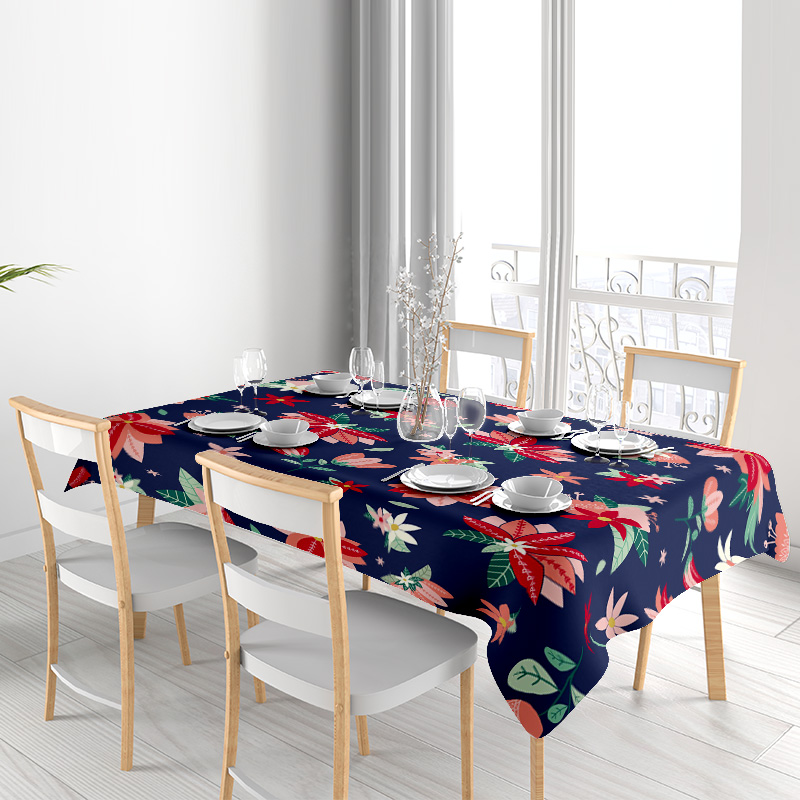 Blue Floral TableclothModern P - Home Textiles Com review and price