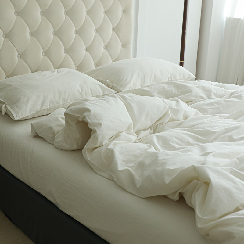 White Minimalist Comforter Cov - Home Textiles Luxury review and price