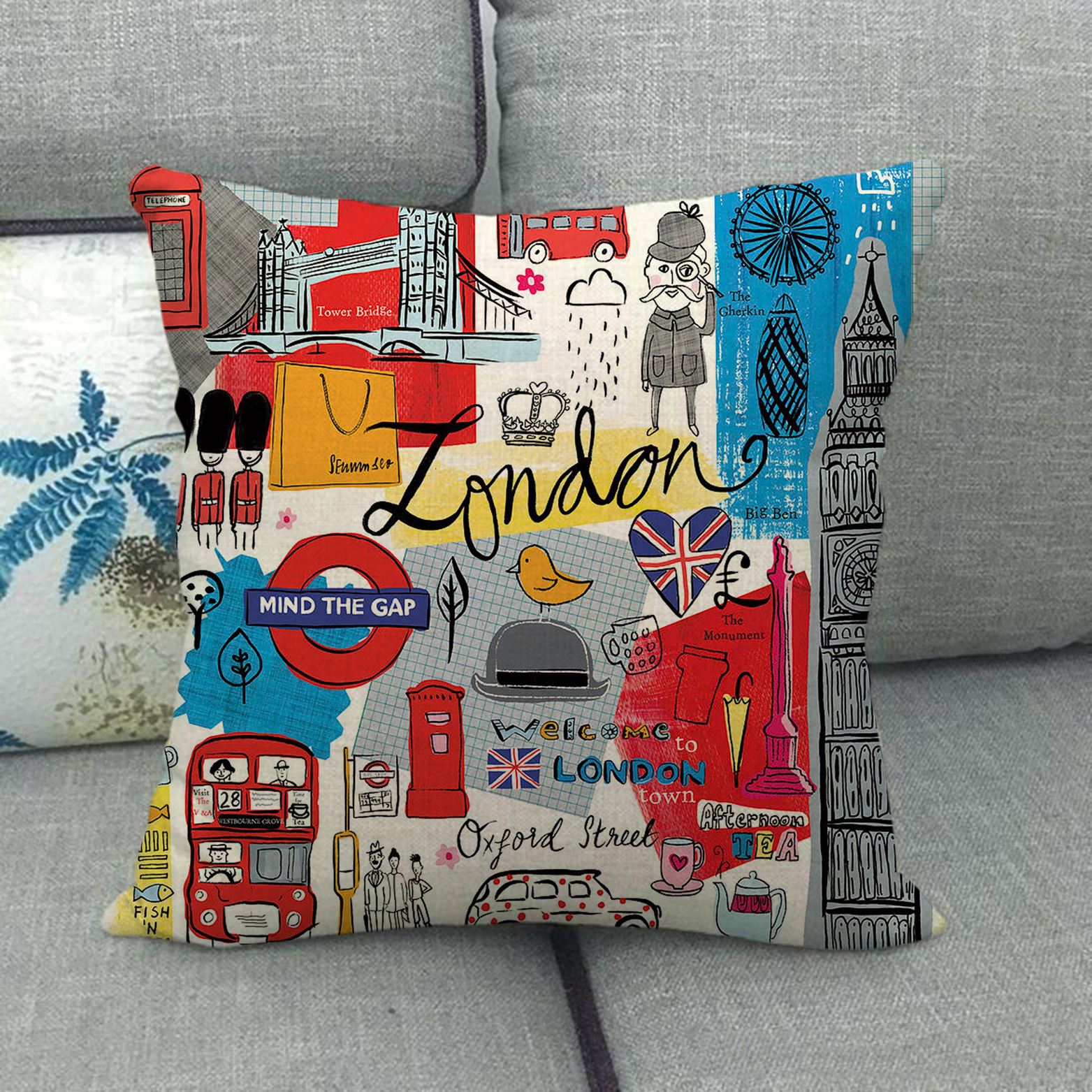 painted cityscapes of London,  - Home Textiles London review and price