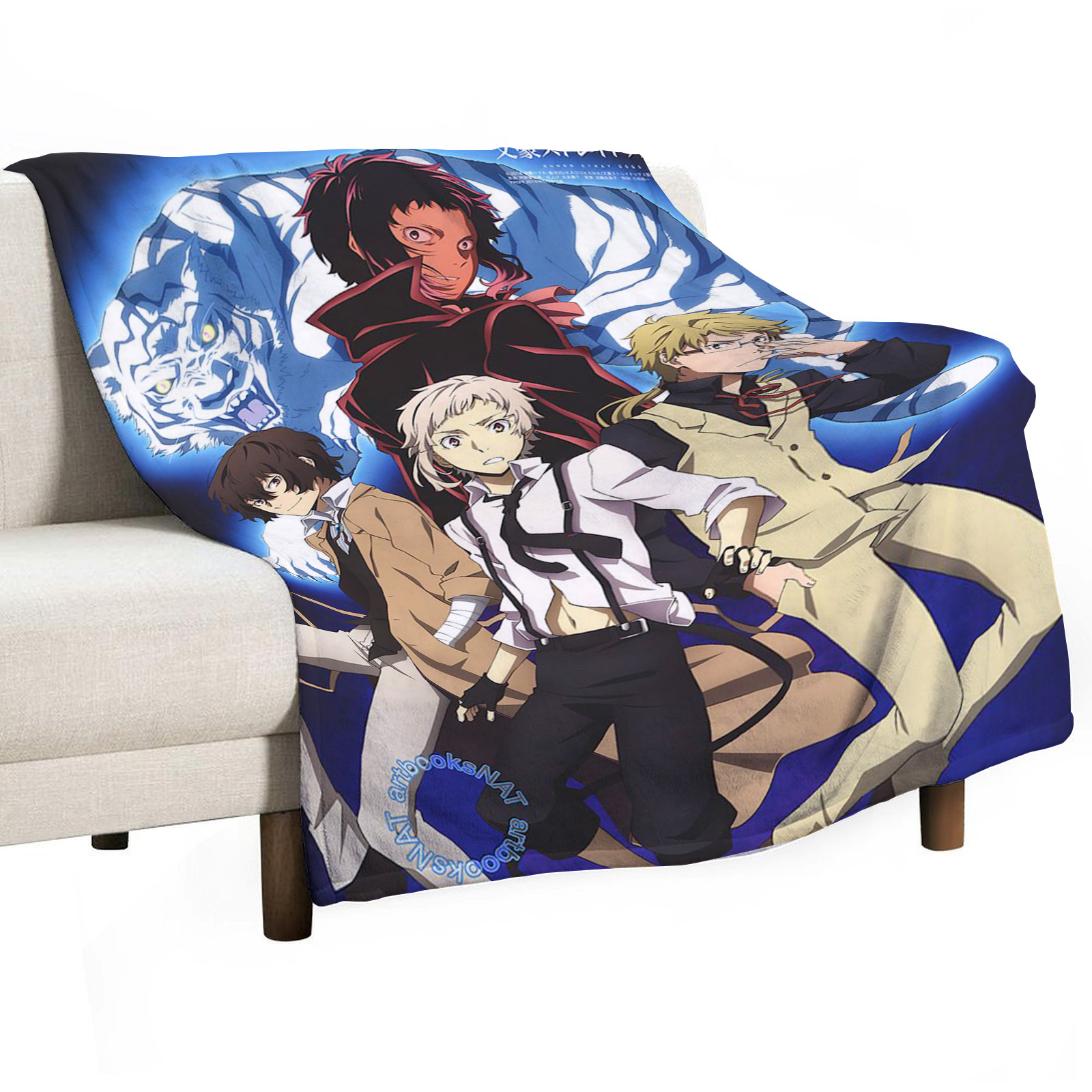 Bungo Stray Dogs Sofa Throw Bl - Home Textiles Luxury review and price