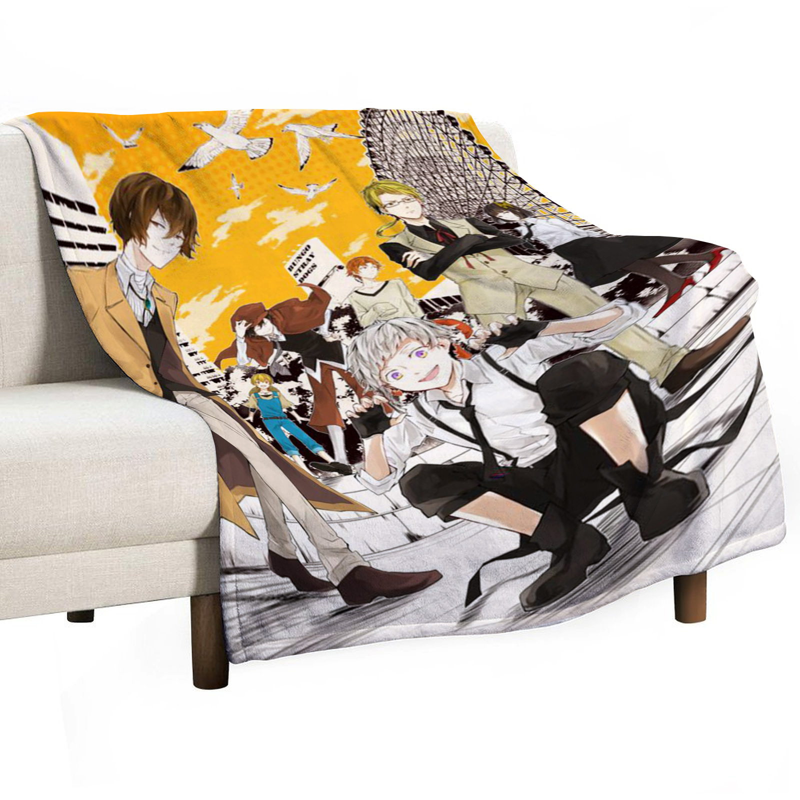 Bungo Stray Dogs Sofa Throw Bl - Home Textiles Luxury review and price
