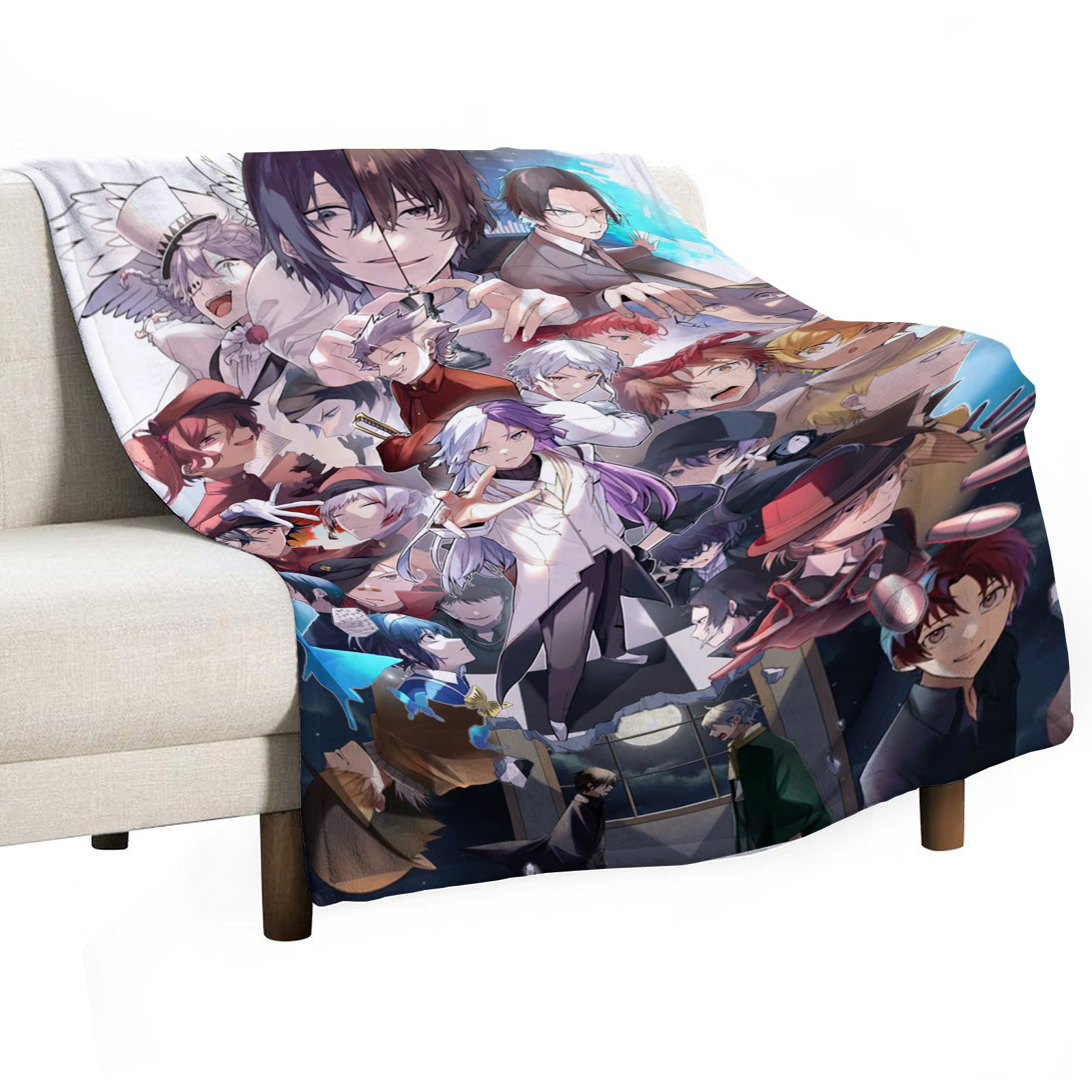 Bungo Stray Dogs Sofa Throw Bl - Home Textiles Luxury review and price