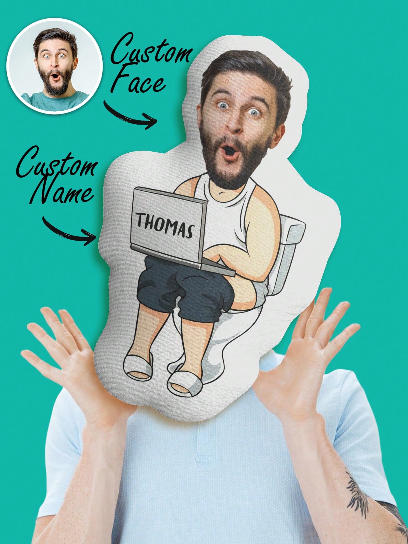 Custom Funny Ugly Face Pillow  - Home Textiles And Decor review and price