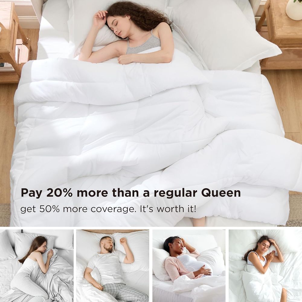 Quilted Oversized Queen Duvet  - Duvet Insert White review and price