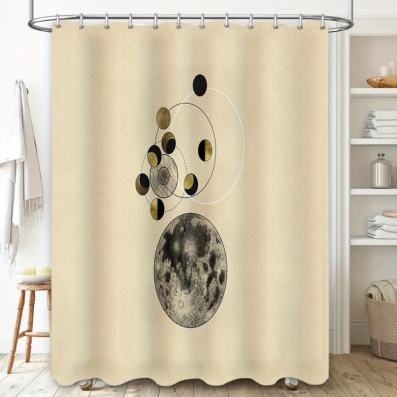Moon Phase Shower Curtain Set  - Galaxy Home Textiles review and price
