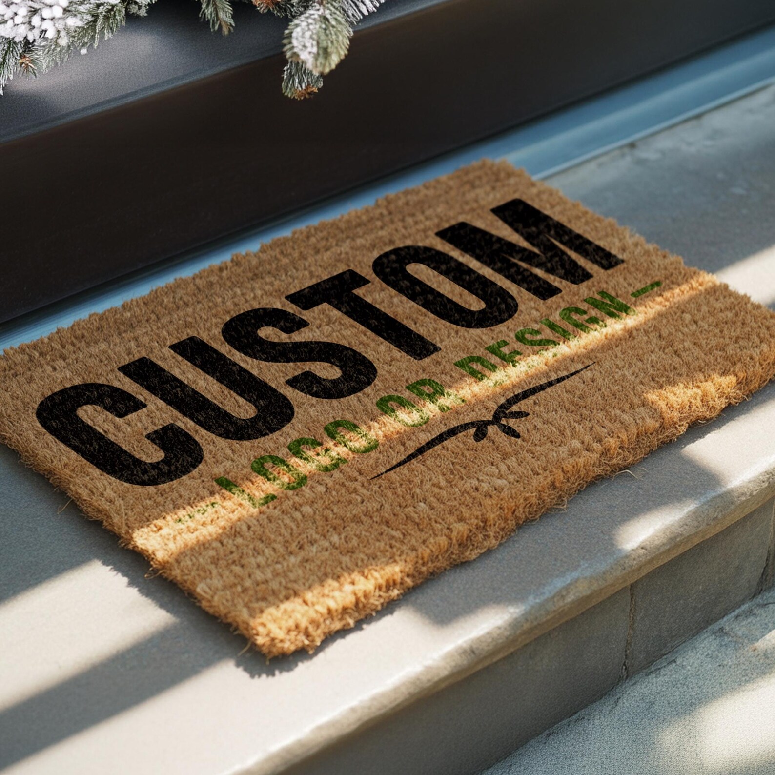 Customized Coir Doormat Logo T - Home Textiles Company review and price